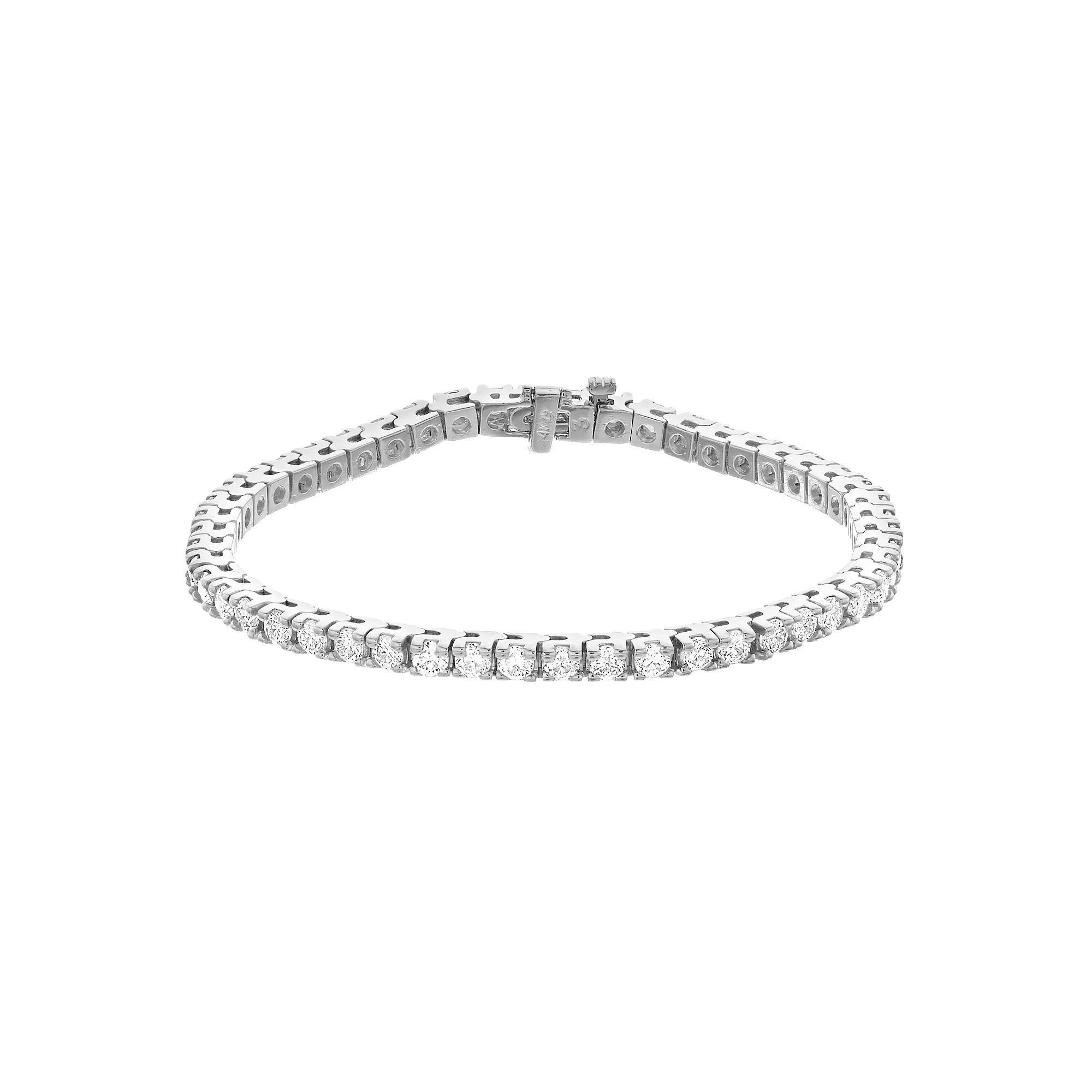 Radiant Fire 14k White Gold Lab-Created Moissanite Tennis Bracelet, Womens Product Image