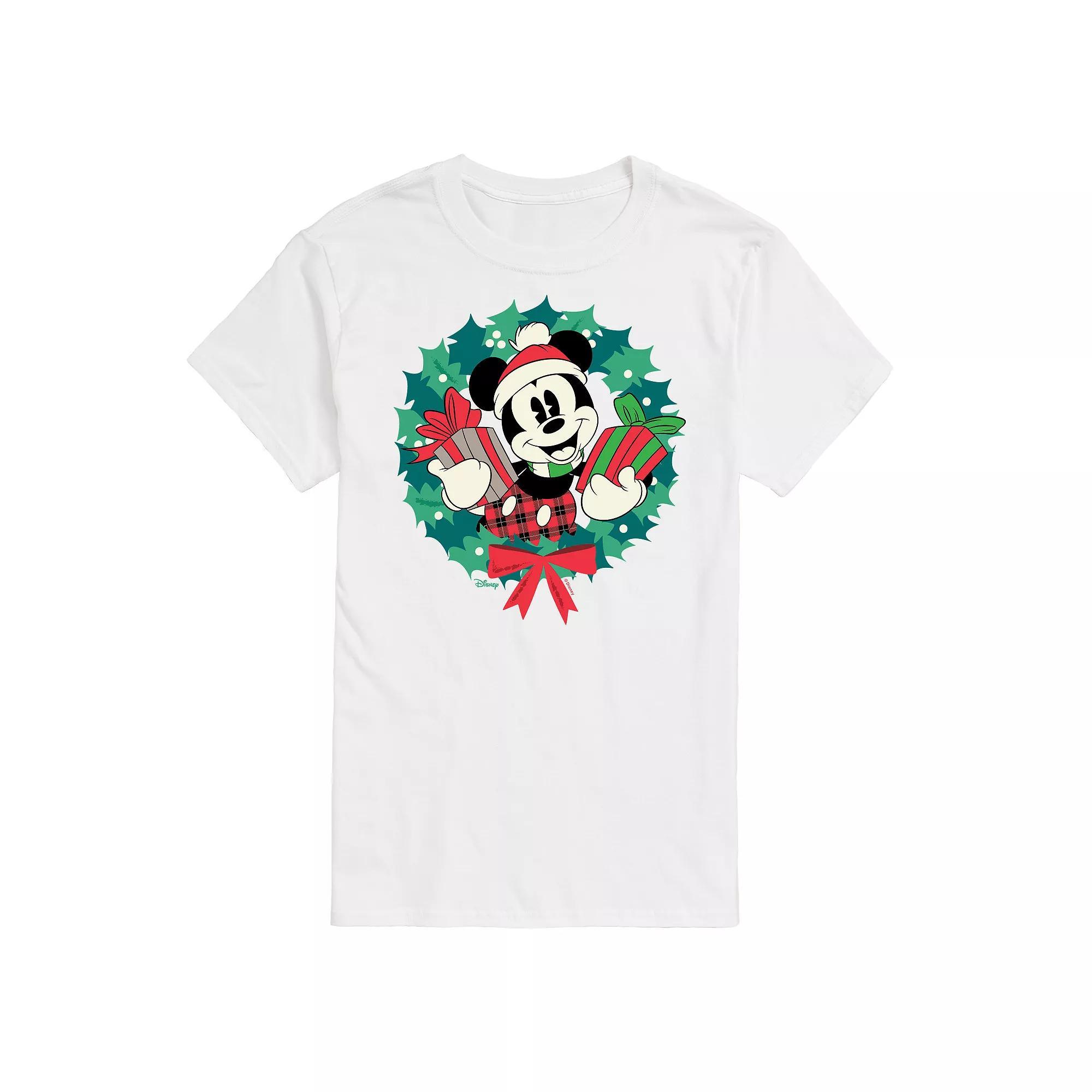 Disney's Mickey Mouse Men's Wreath Graphic Tee, Size: Medium, White Product Image