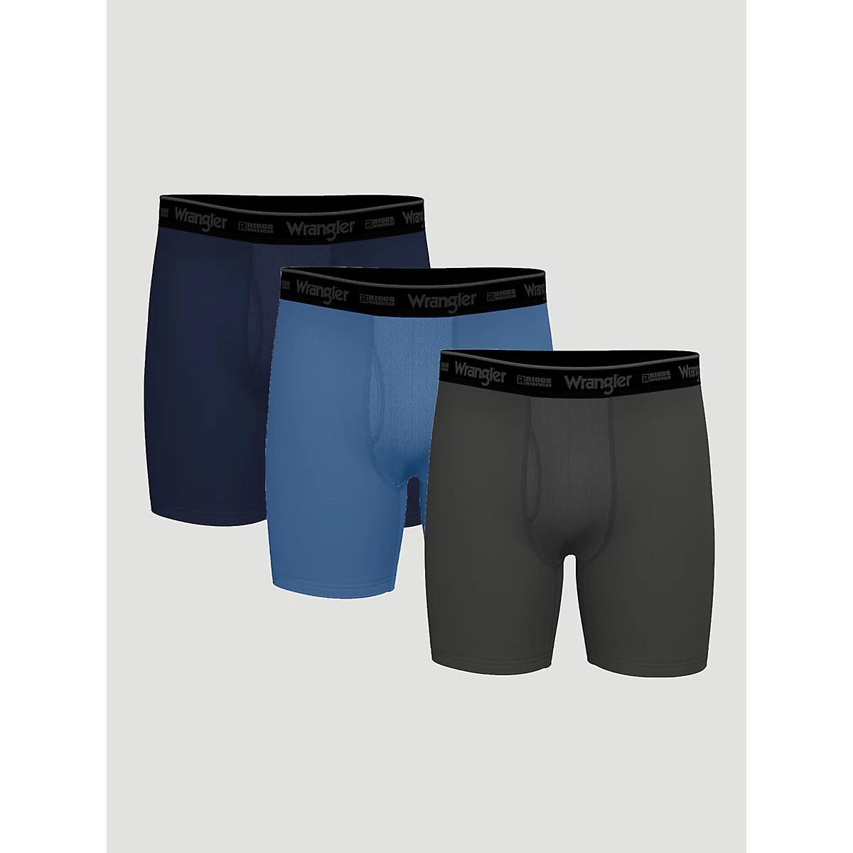 Men's RIGGS Cooling Boxer Brief (3-Pack) in Black/Charcoal/Red Product Image