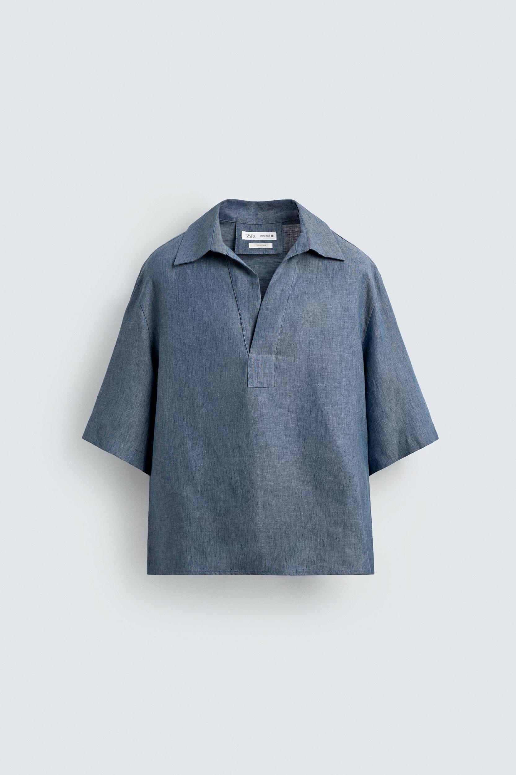 100% LINEN POLO SHIRT Product Image