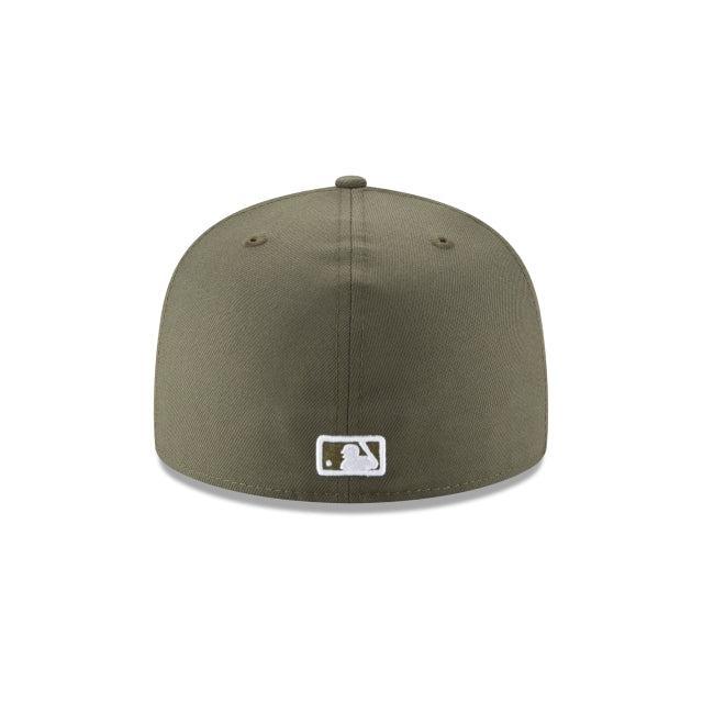 Atlanta Braves Black and White Basic 59FIFTY Fitted Hat Male Product Image