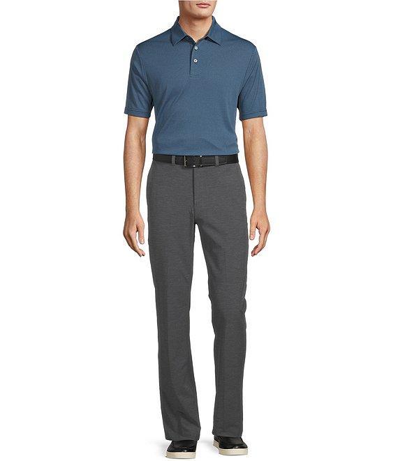Roundtree & Yorke Performance Andrew Fit Flat Front Solid Texture Pants Product Image