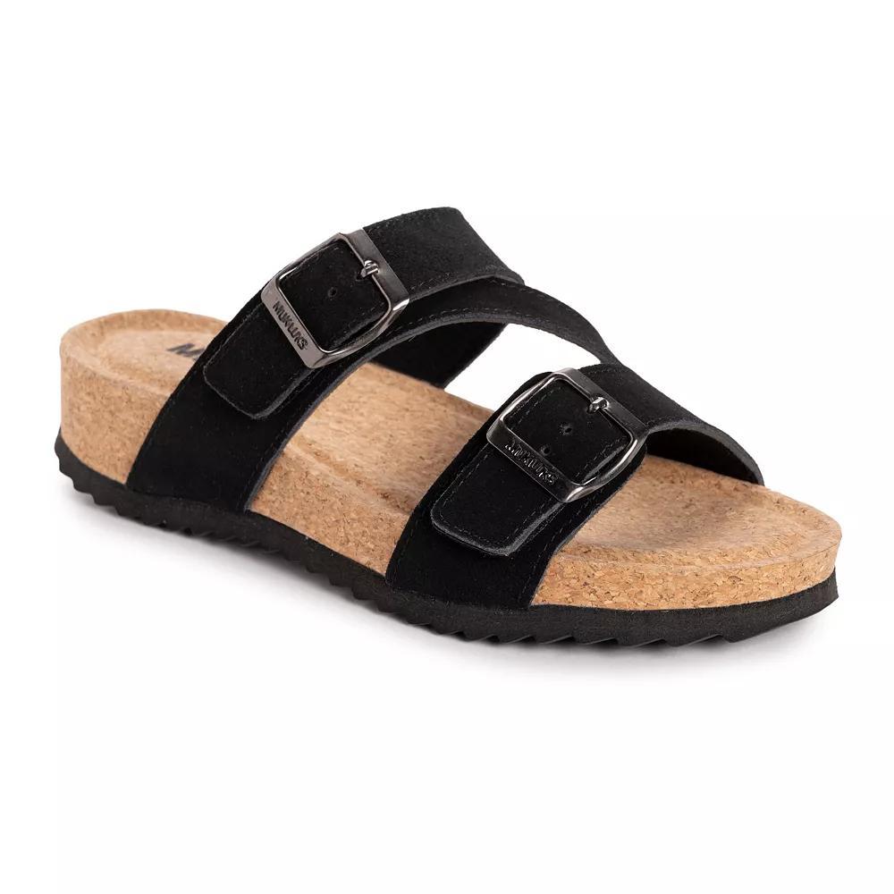 MUK LUKS Poppy Womens Suede Slide Sandals Product Image