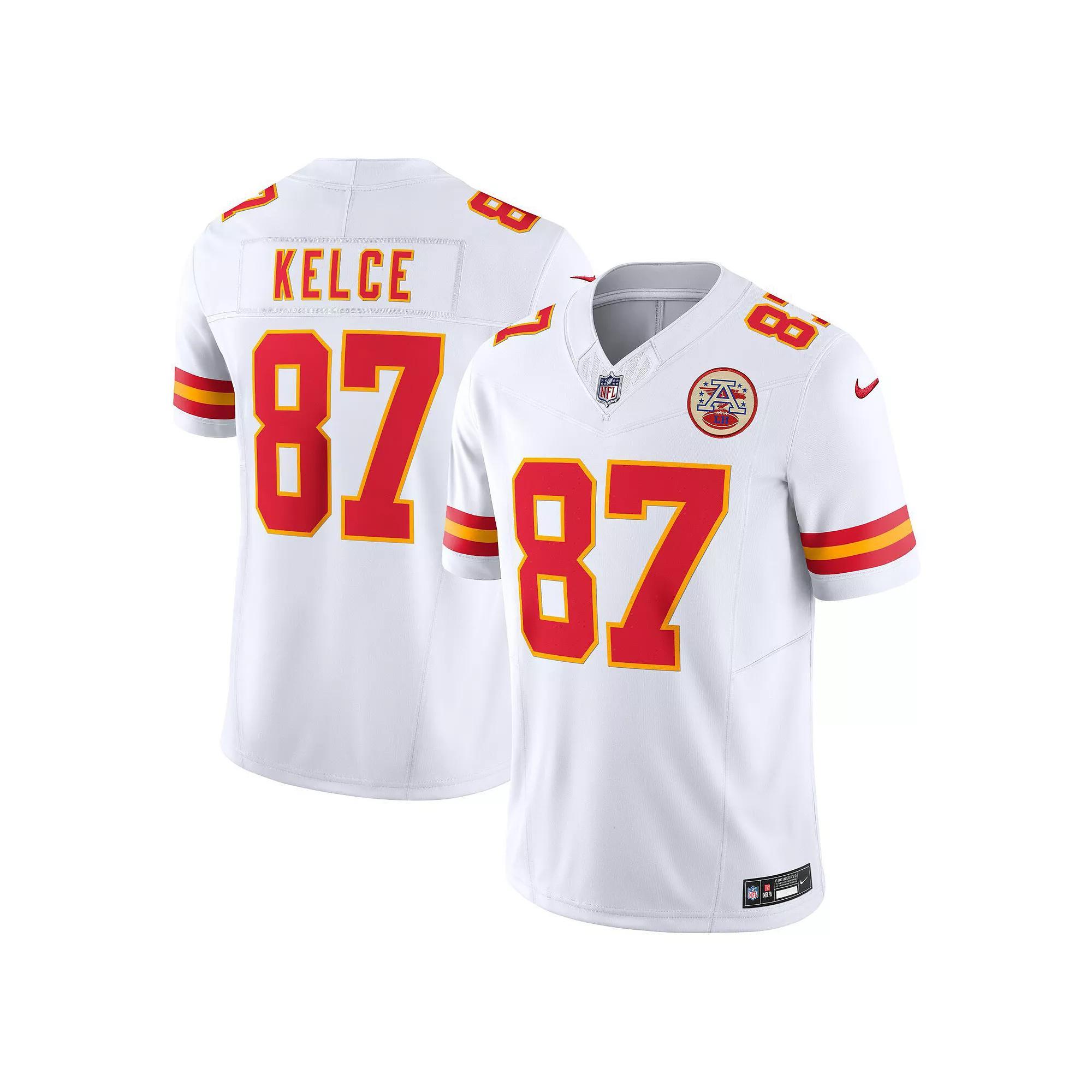 Men's Nike Travis Kelce White Kansas City Chiefs Vapor F.U.S.E. Limited  Jersey, Size: Large Product Image