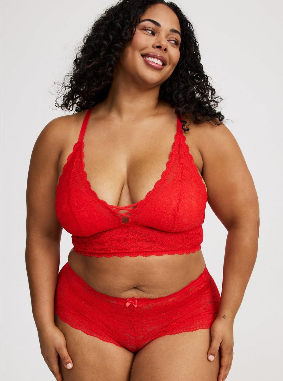 Lightly Lined Simply Lace XO Front Bralette Product Image