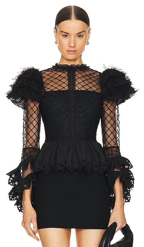 Embellished Sheer Blouse Susan Fang Product Image