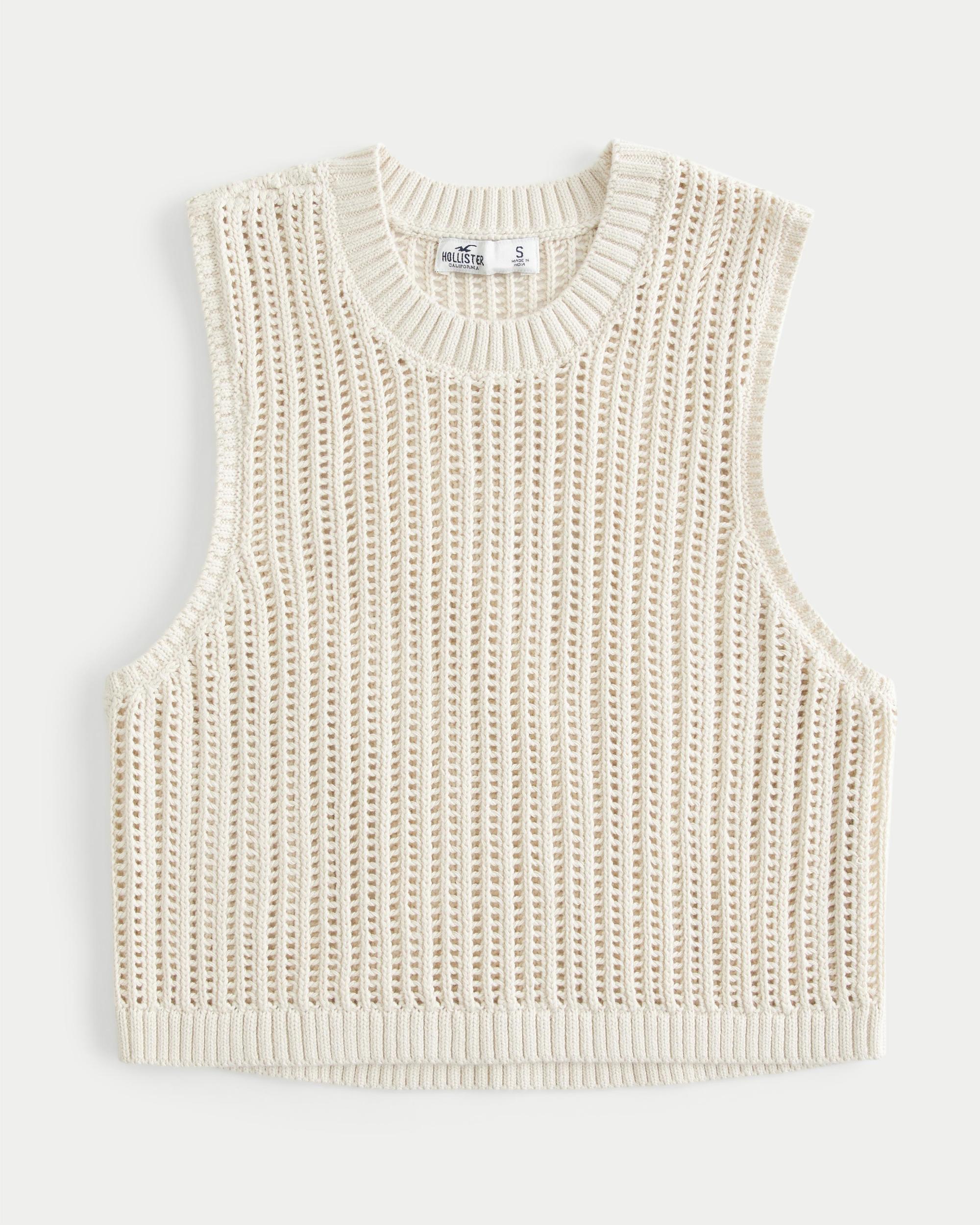 Easy Crochet-Style High-Neck Tank Product Image