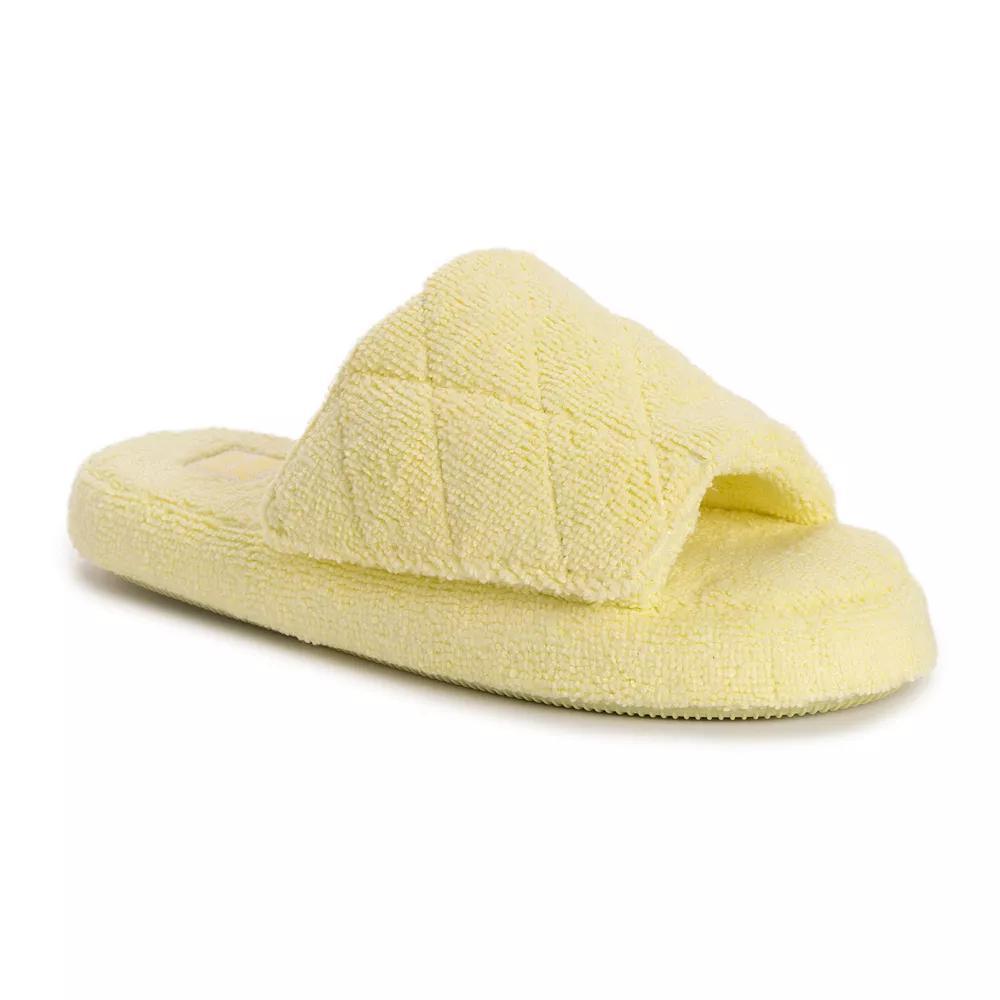 MUK LUKS Oriole Toweling Women's Slide Slippers, Size: XL, Yellow Product Image