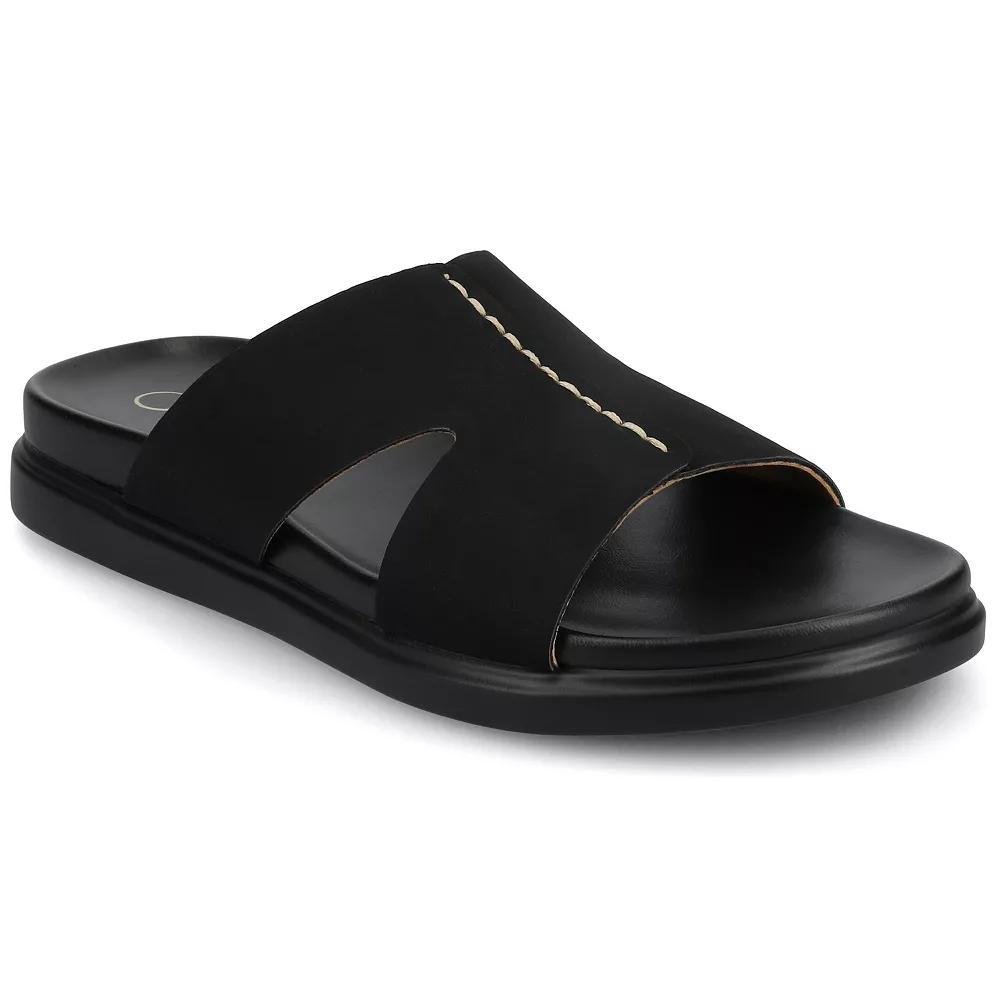 Journee Women's Misey Single Band Slip-On Sandals, Size: 8, Black Product Image