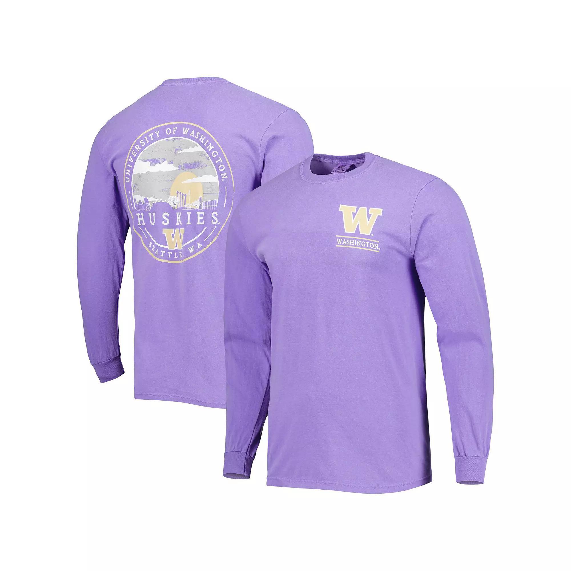 Men's Purple Washington Huskies Circle Campus Scene Long Sleeve T-Shirt, Size: 3XL Product Image