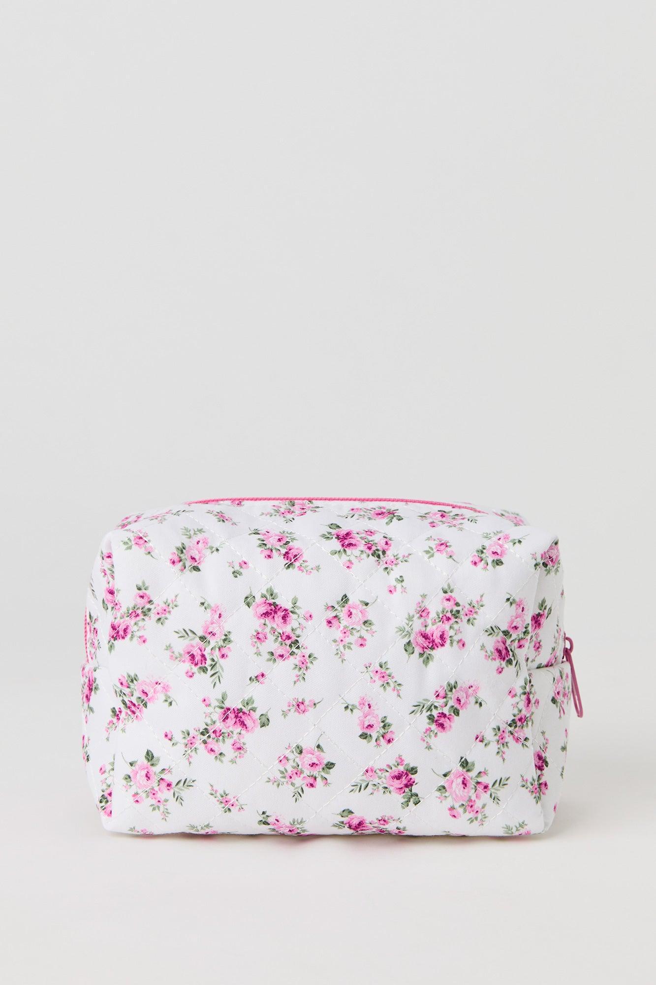 Floral Quilted Makeup Bag Female Product Image