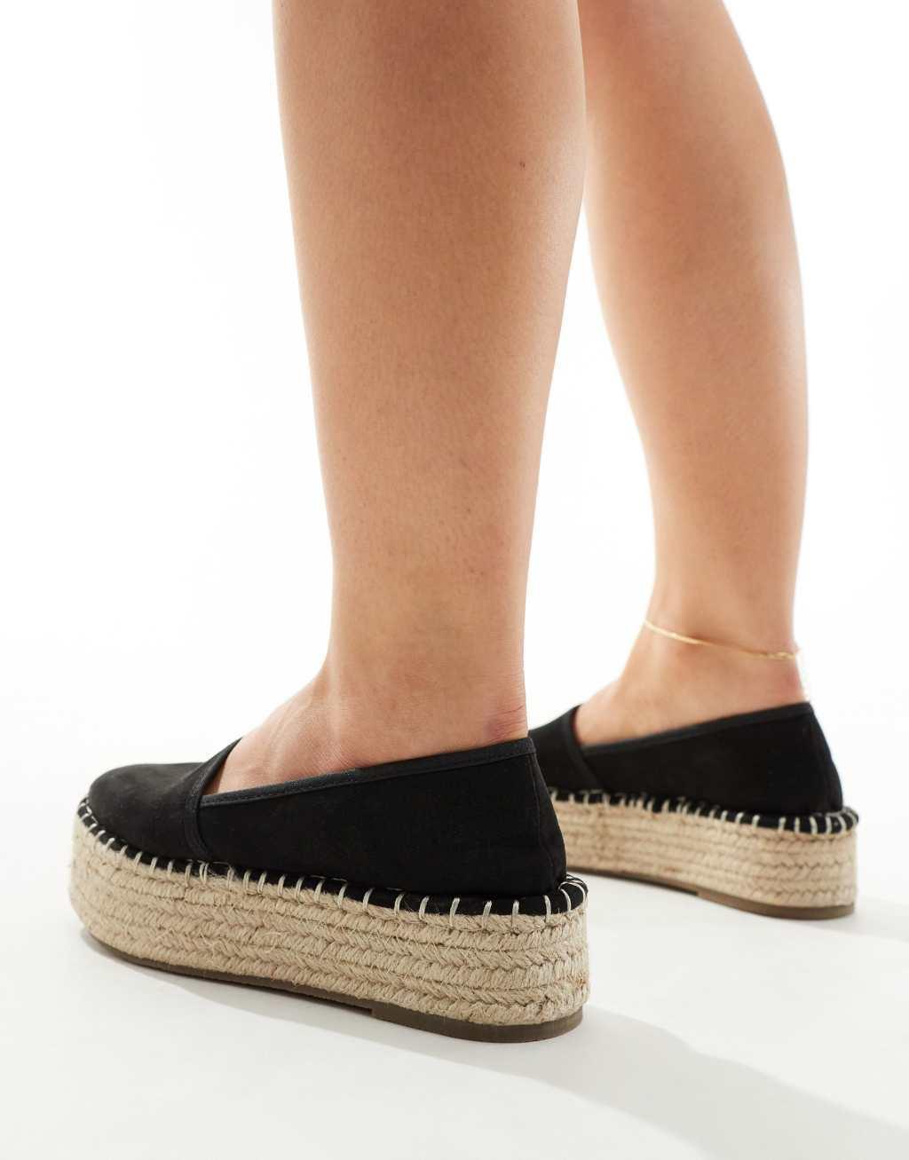 ASOS DESIGN Journal flatform espadrilles Product Image