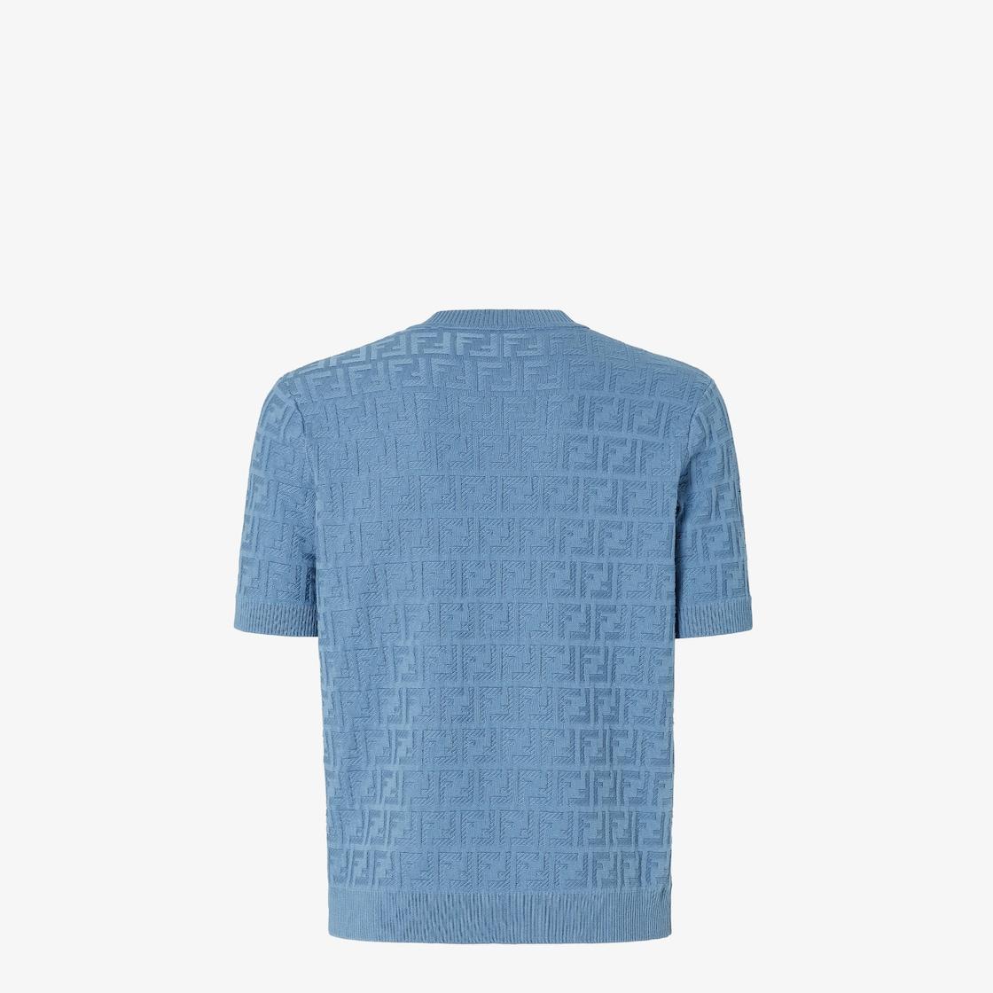 SweaterLight blue FF cotton pullover Product Image