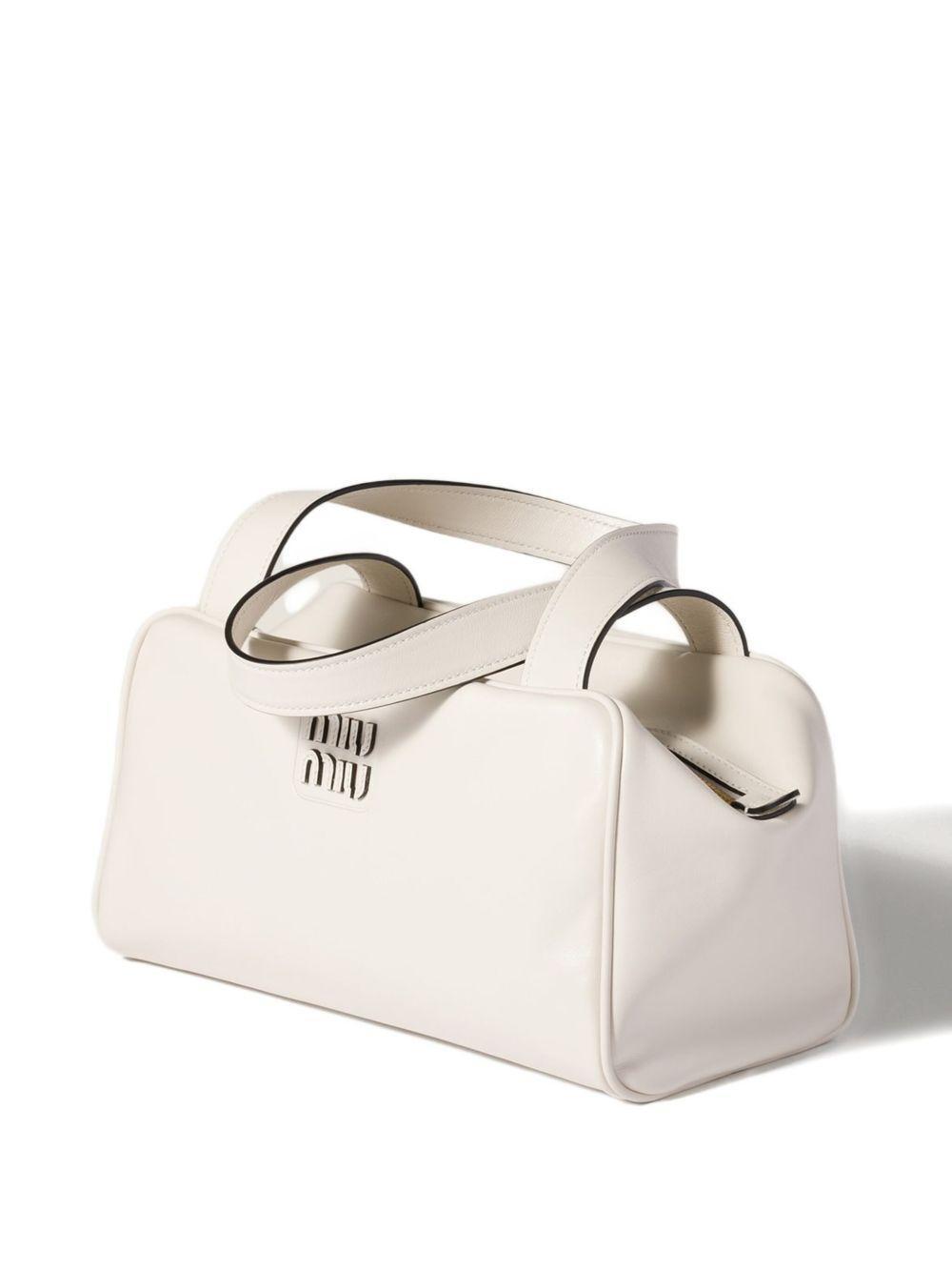 leather top-handle zip tote bag Product Image