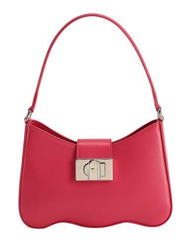FURLA 1927 S Shoulder Bag Wave Woman Handbag Garnet Size - Calfskin In Red Product Image