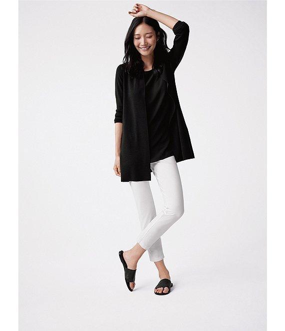 Eileen Fisher Silk Georgette Crepe Boat Neck Sleeveless Tunic Product Image