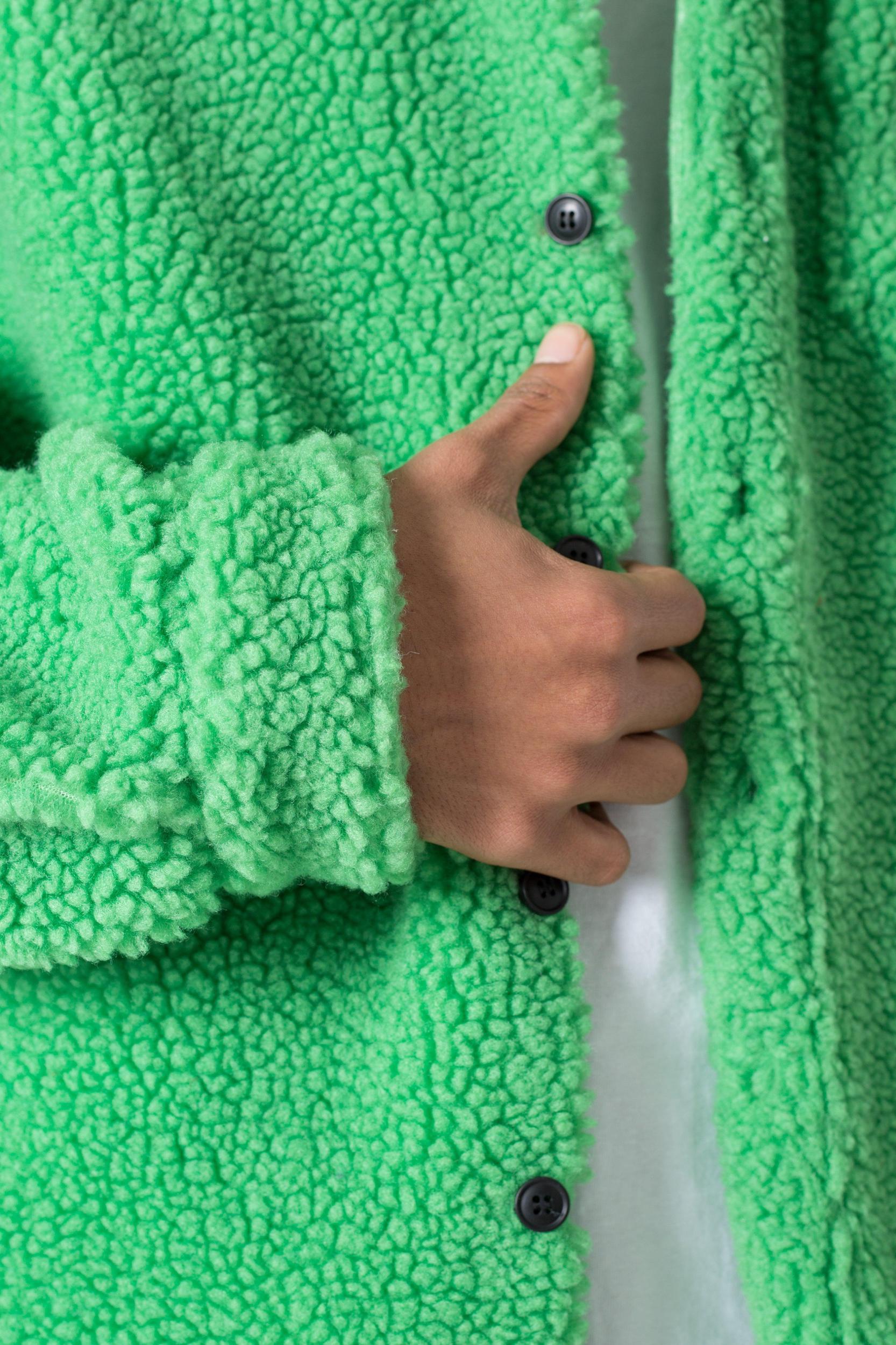 Jewel Sherpa Jacket - Green Product Image