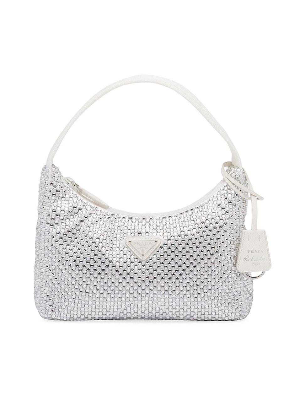 Womens Satin Mini Bag with Crystals Product Image