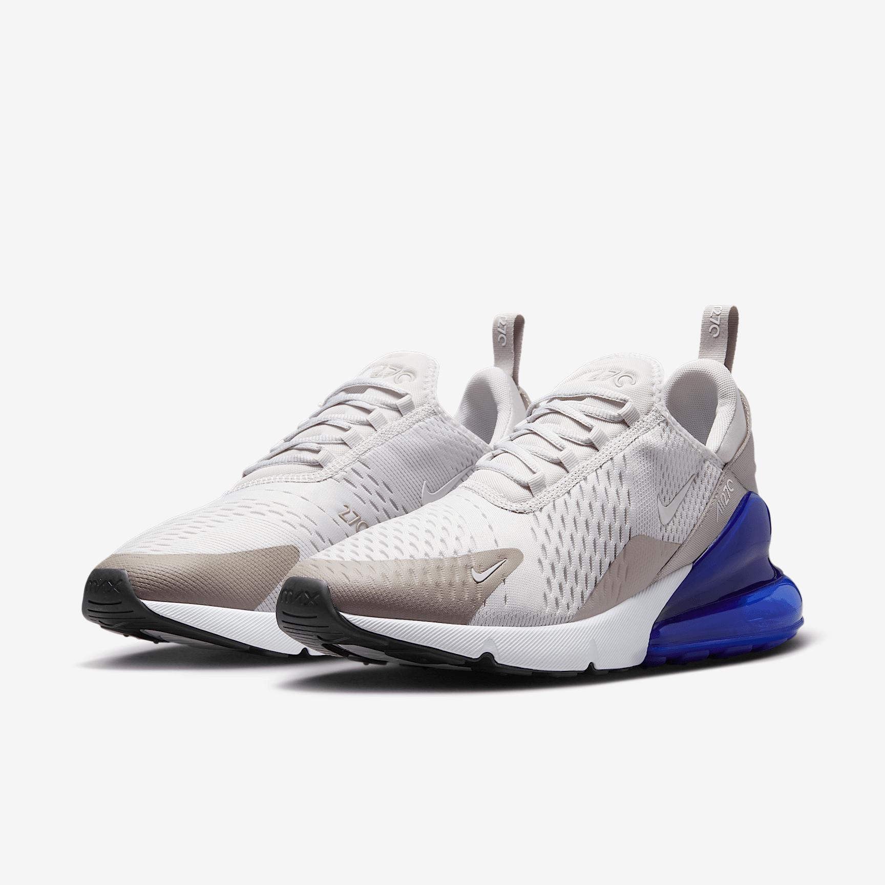 Nike Mens Air Max 270 Casual Shoes in Vast Grey/College Grey/Racer Blue Product Image