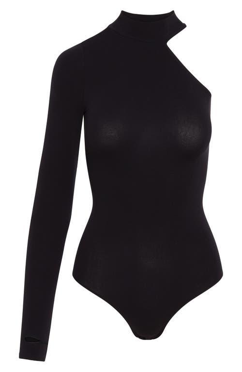 Womens One-Shoulder Turtleneck Bodysuit Product Image