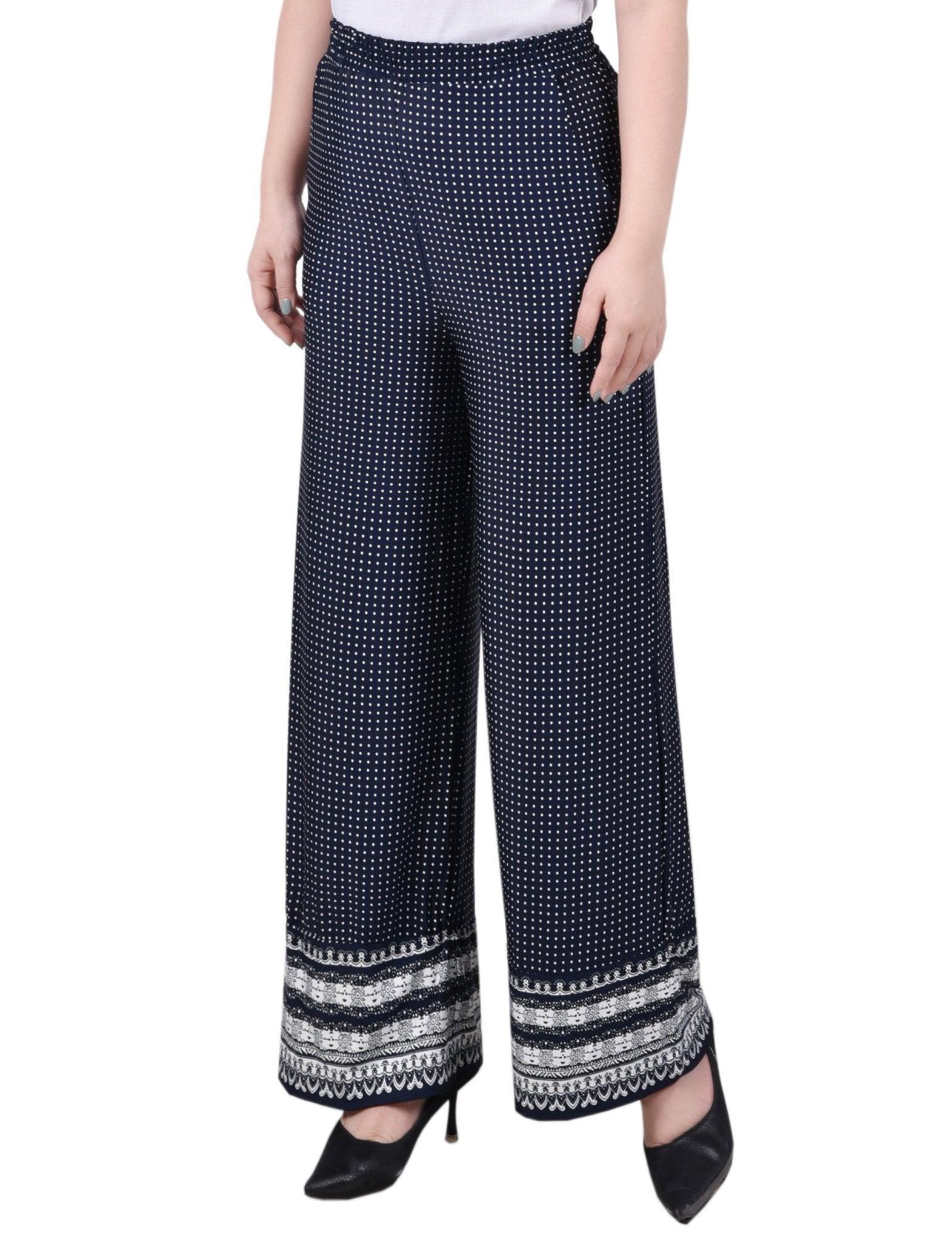 Wide Leg Pull On Pant - Petite Product Image