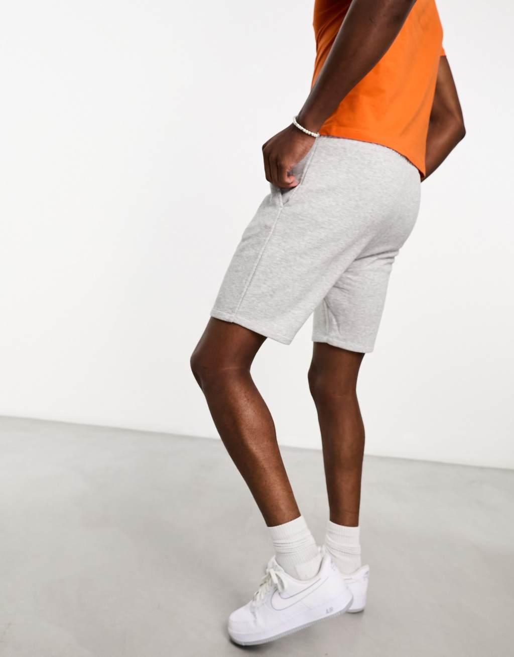COLLUSION jersey shorts in gray heather  Product Image