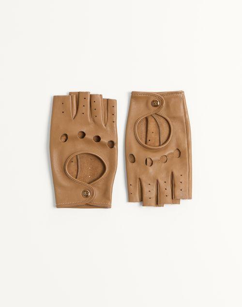 VLOGO SIGNATURE NAPPA FINGERLESS GLOVES  Product Image