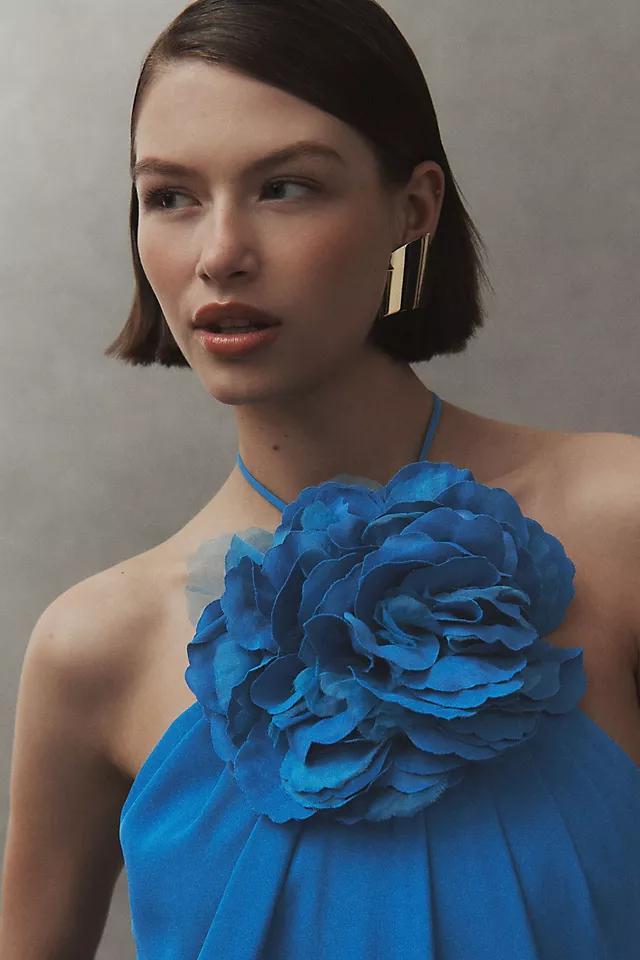 Halston Akina Halter Rosette Mini Dress Product Image