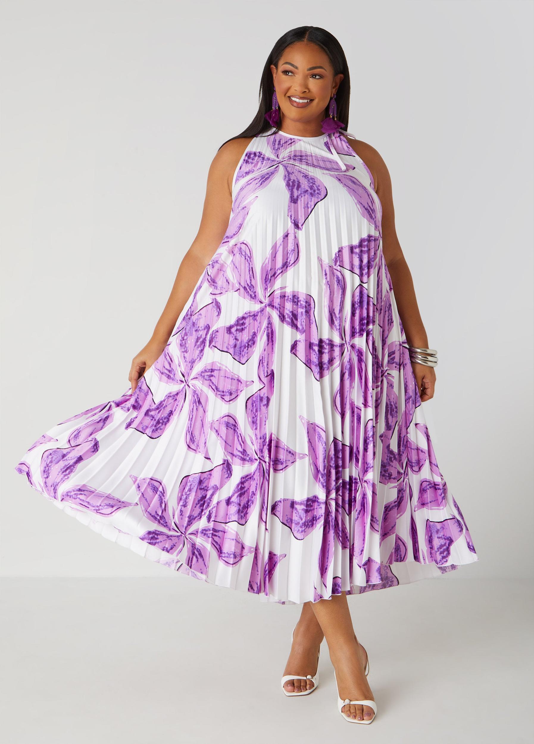 Pleated Floral Maxi Dress Product Image