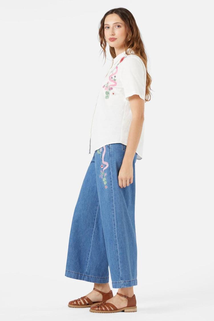 Snake Embroidered Blouse Product Image