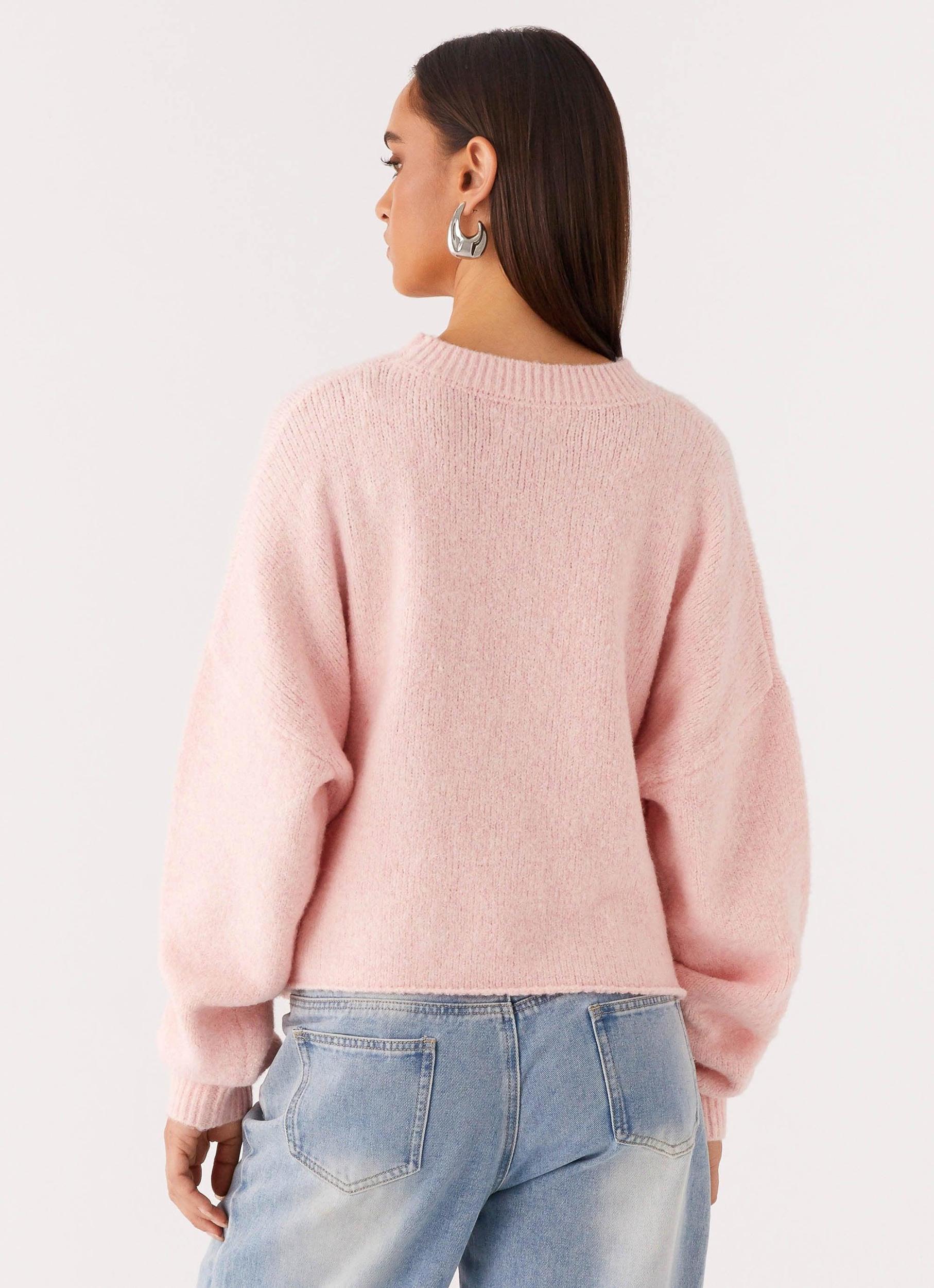 Lilah Knit Jumper - Pink Product Image