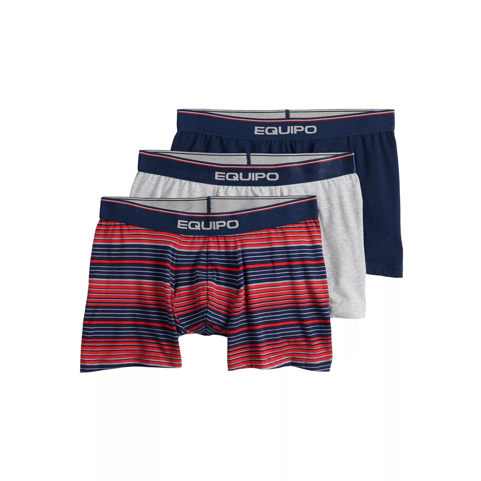 Mens Equipo 3-Pack Boxer Briefs Grey Gray Navy Product Image