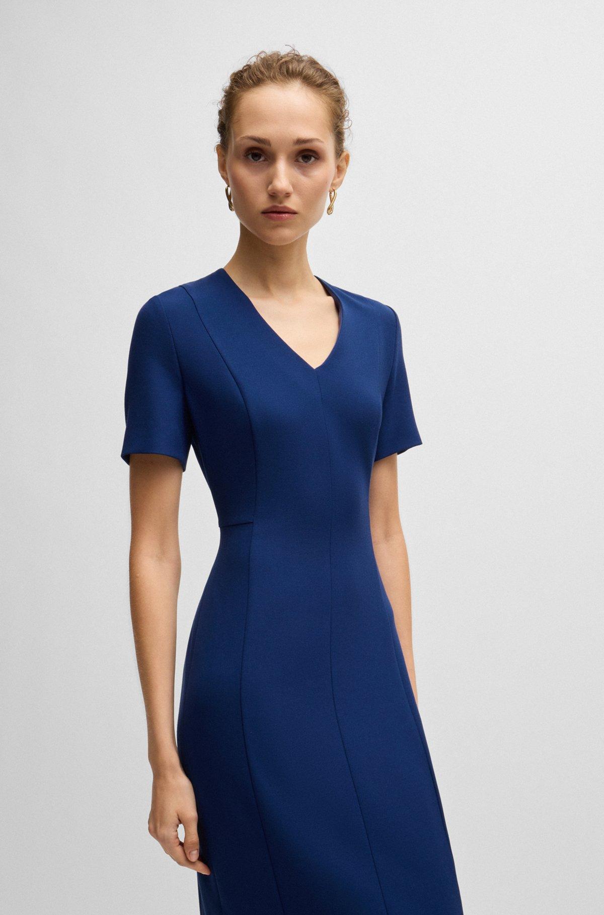 V-neck dress in stretch fabric Product Image