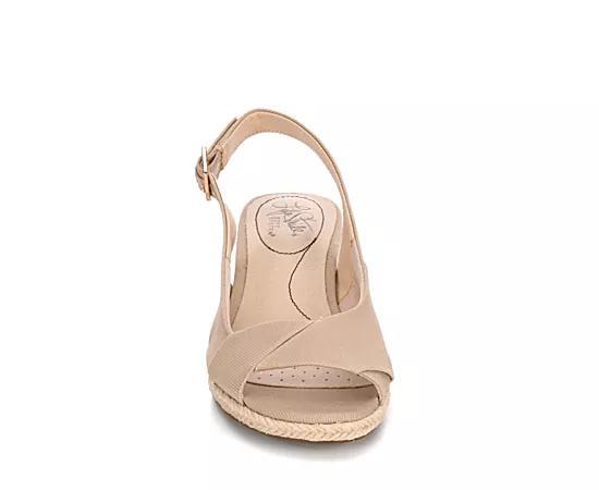 LifeStride Socialite Womens Wedge Sandals Brown Product Image