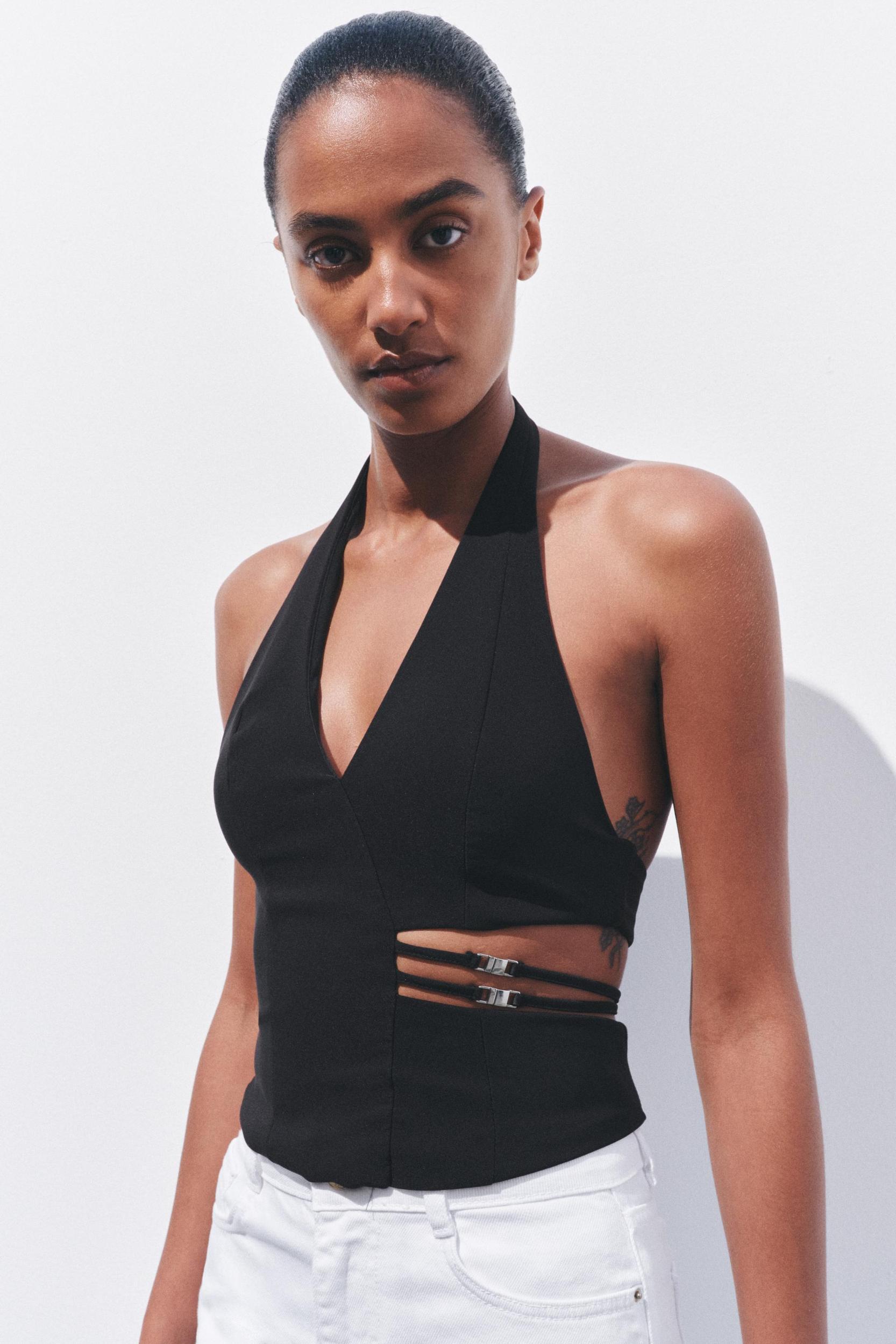 CUT OUT HALTER TOP Product Image