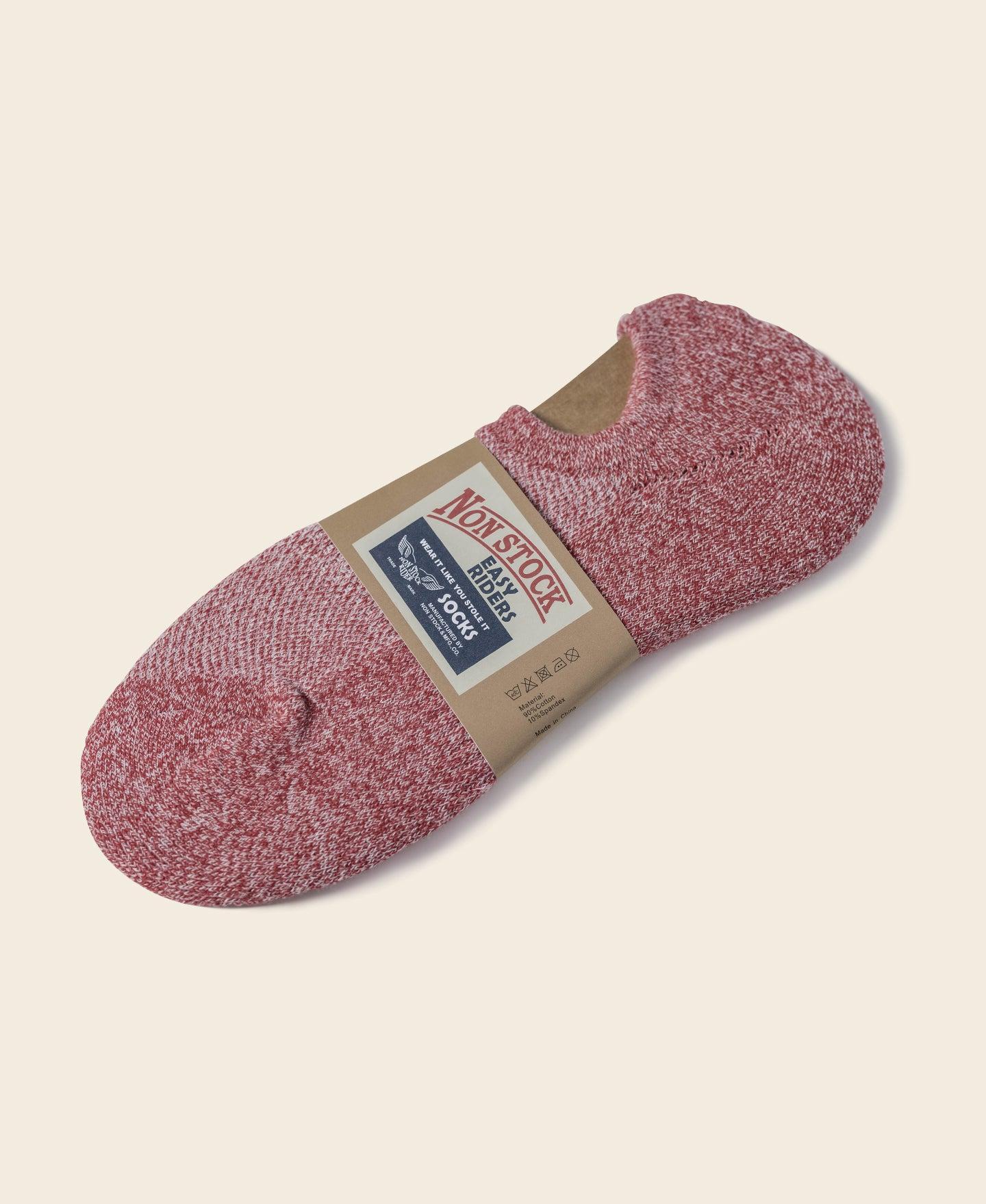 Colored Cotton No Show Socks - Navy Product Image