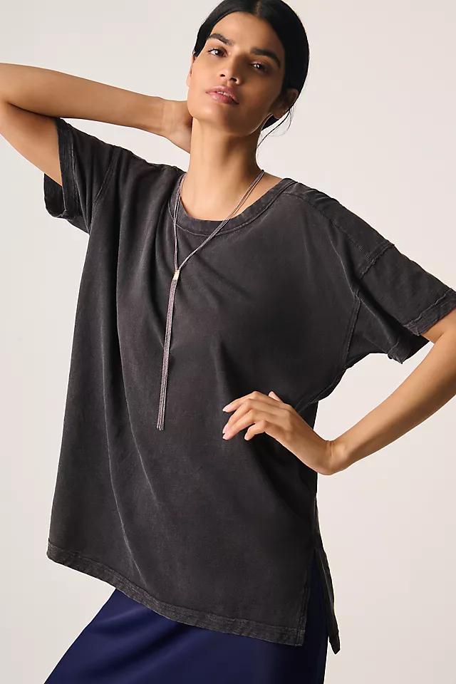 The Jordyn Perfect Oversized Cotton-Slub Tee by Pilcro Product Image