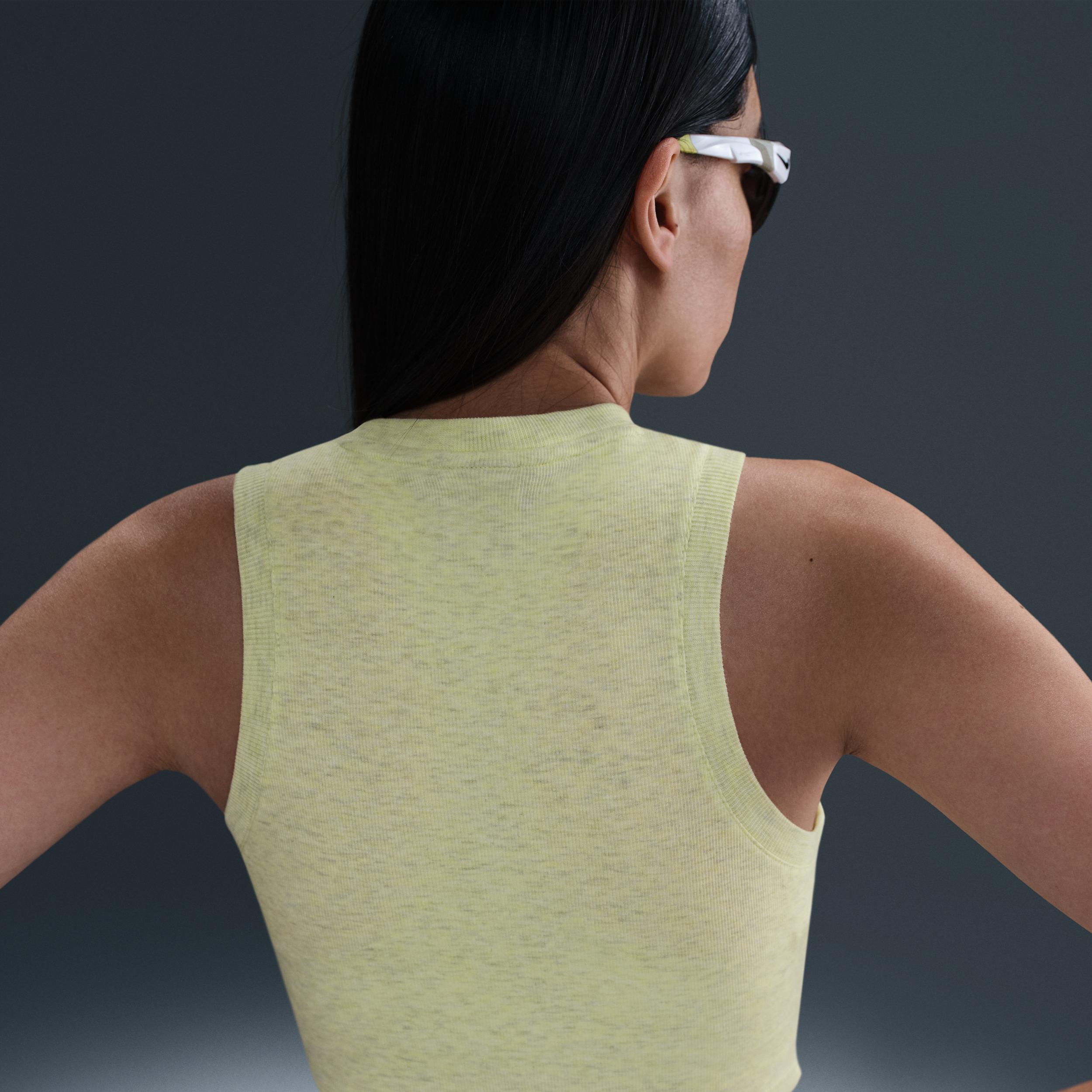 Women's Nike Sportswear Chill Knit Tight Cropped Mini-Rib Tank Top Product Image