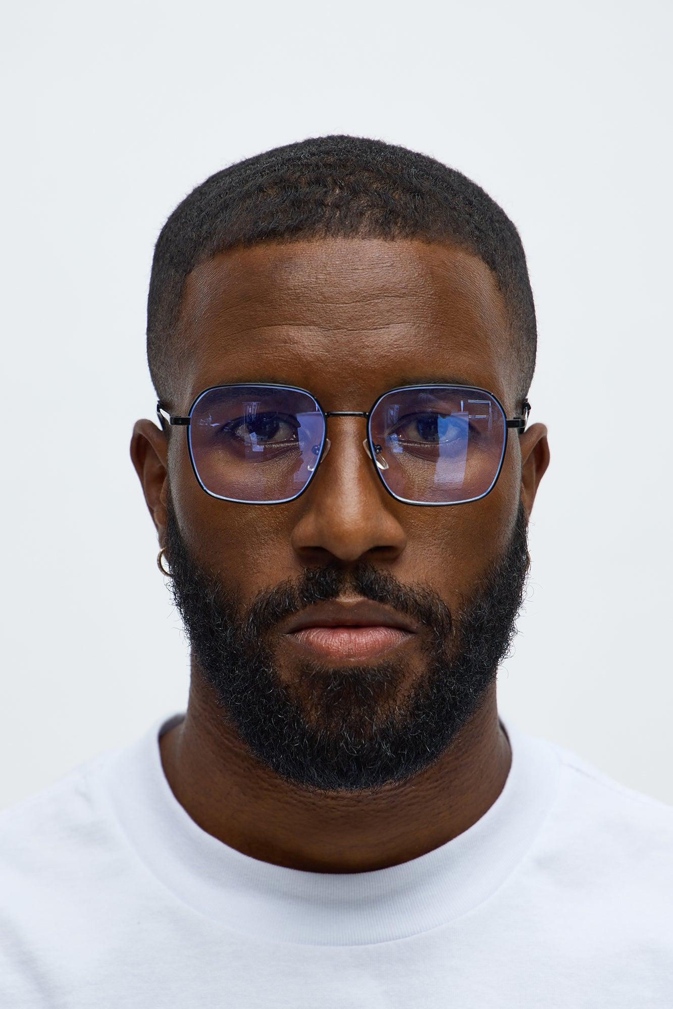 Vivid View Clear Lens Sunglasses - Black Male Product Image