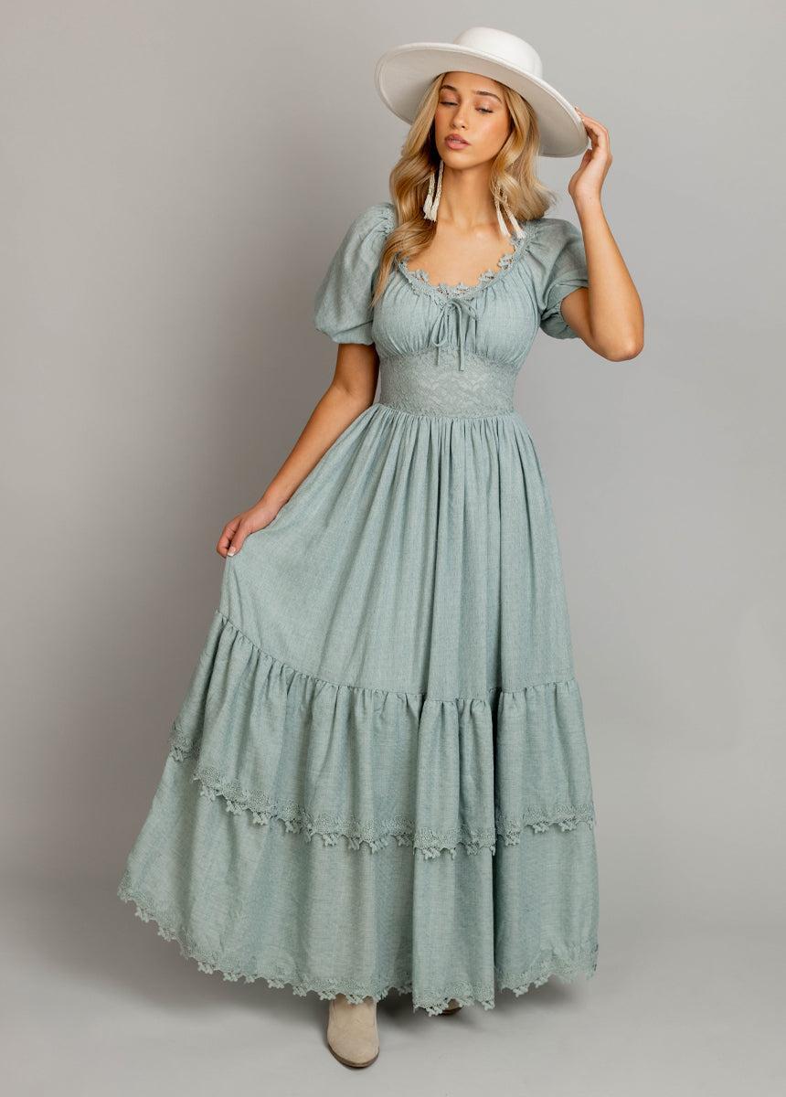 Cristina Dress in Dusty Aqua Female Product Image