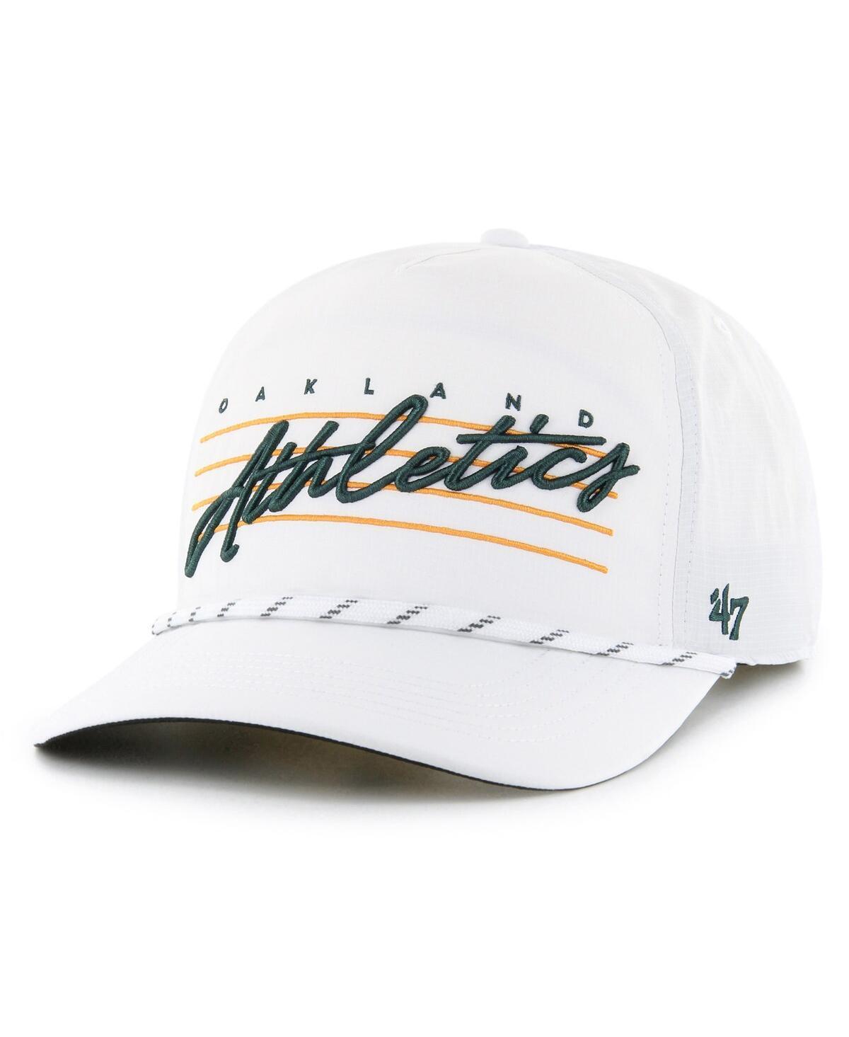 Men's '47  White Oakland Athletics Downburst Hitch Snapback Hat Product Image