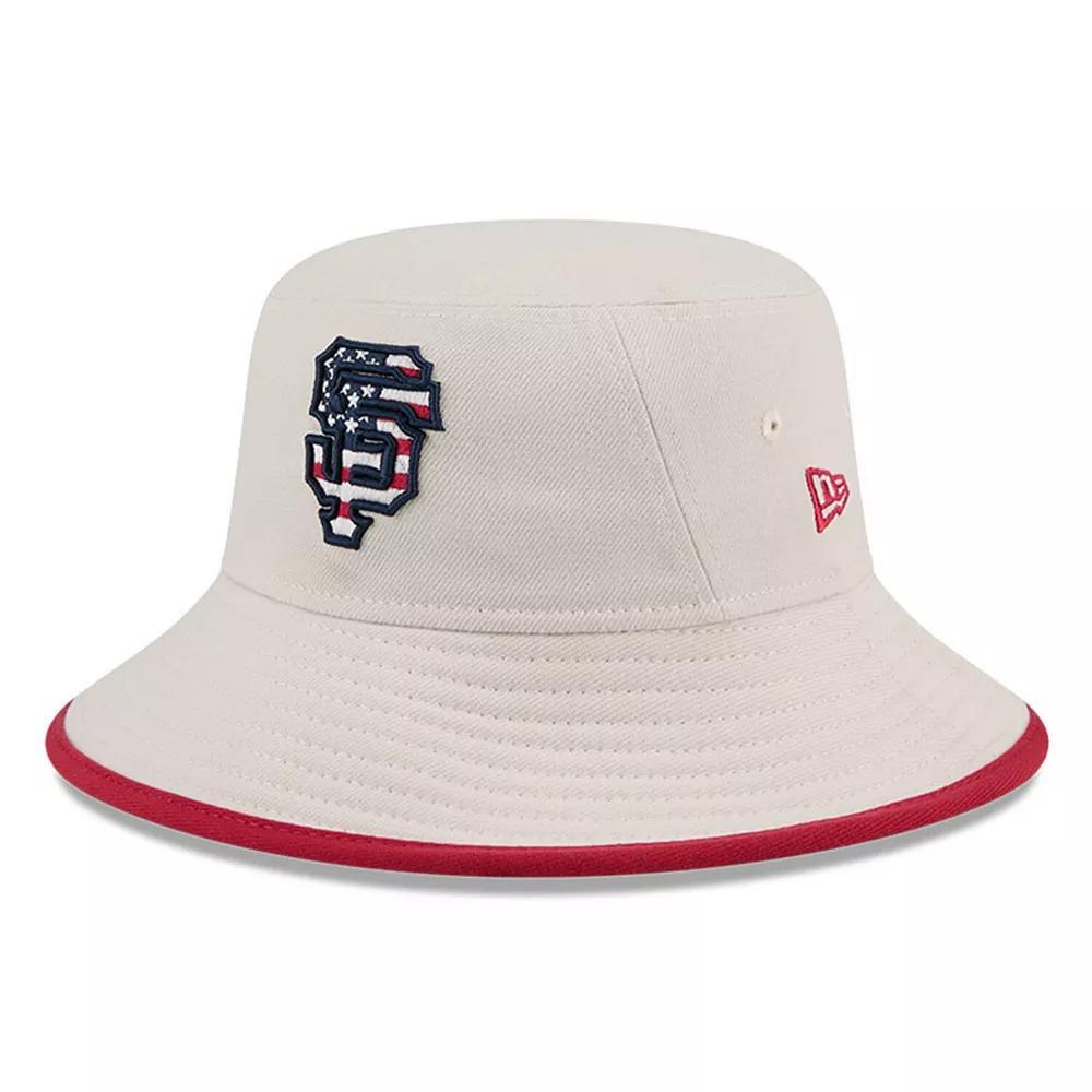 Men's New Era  Khaki San Francisco Giants 2024 Fourth of July Bucket Hat, Beig K Product Image