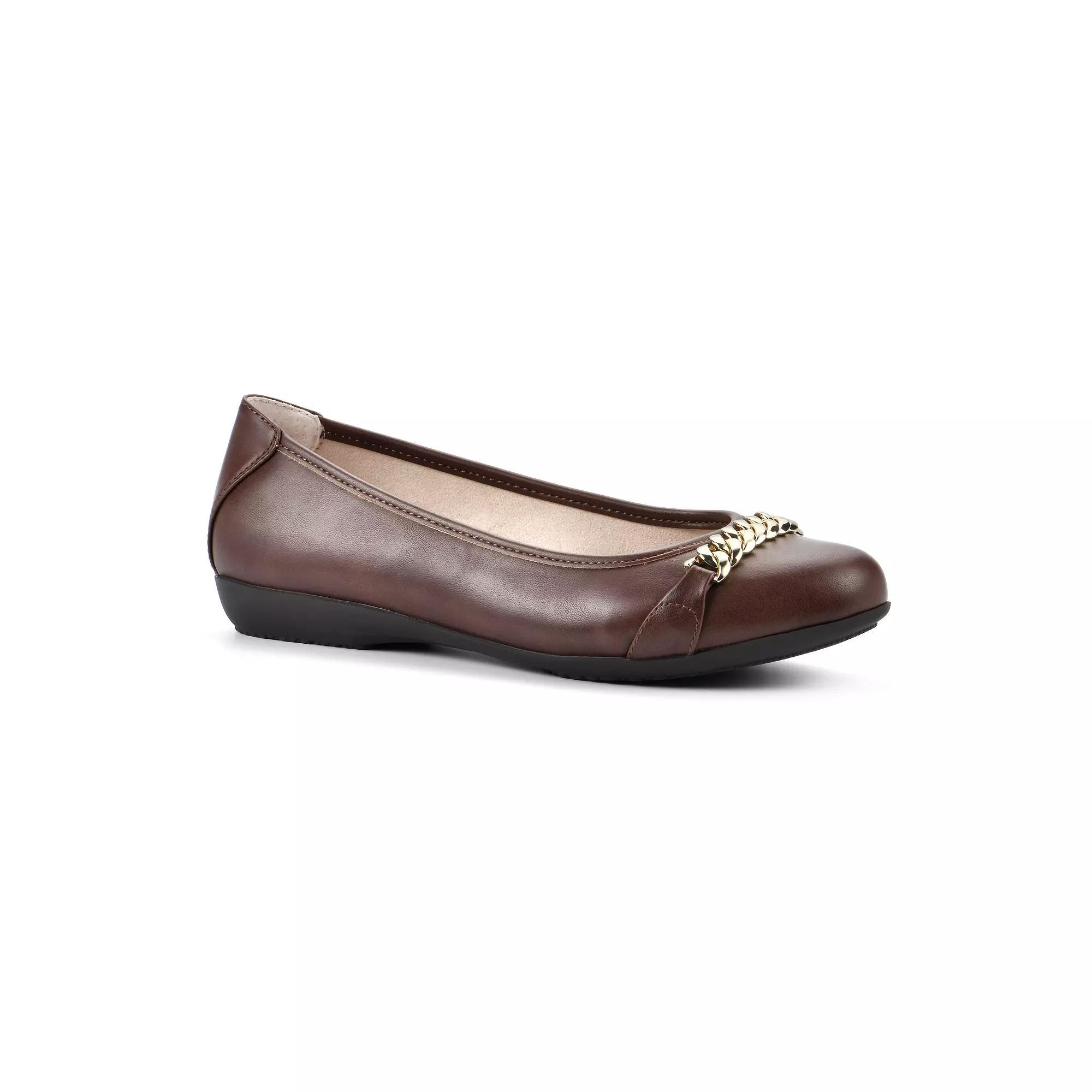 Cliffs by White Mountain Charmed Women's Ballet Flats, Size: 9.5, Ivory Smo Product Image