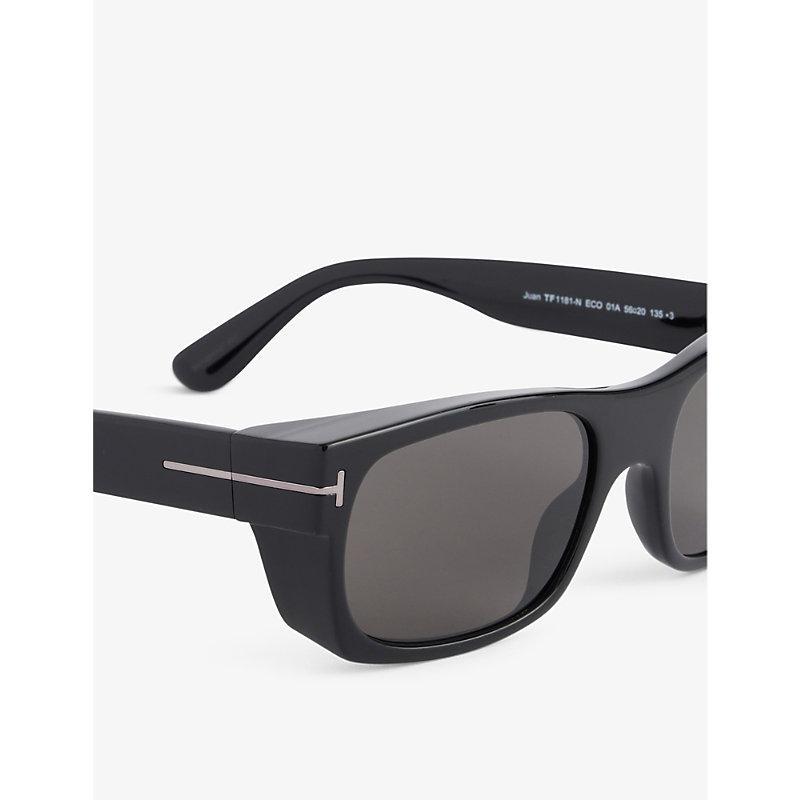 TOM FORD Mens Shiny Black Ft1181 Juan Square-frame Acetate Sunglasses Product Image