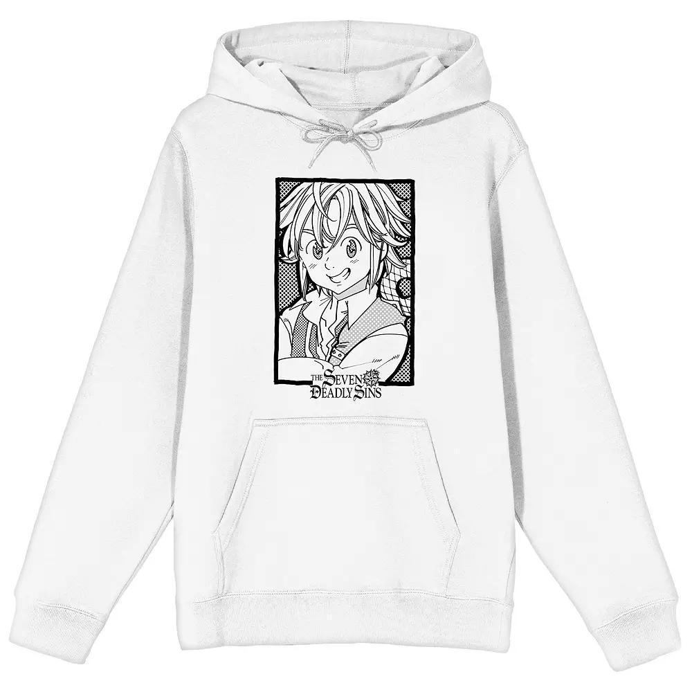 Men's Seven Deadly Sins Graphic Hoodie, Size: XXL, White Product Image