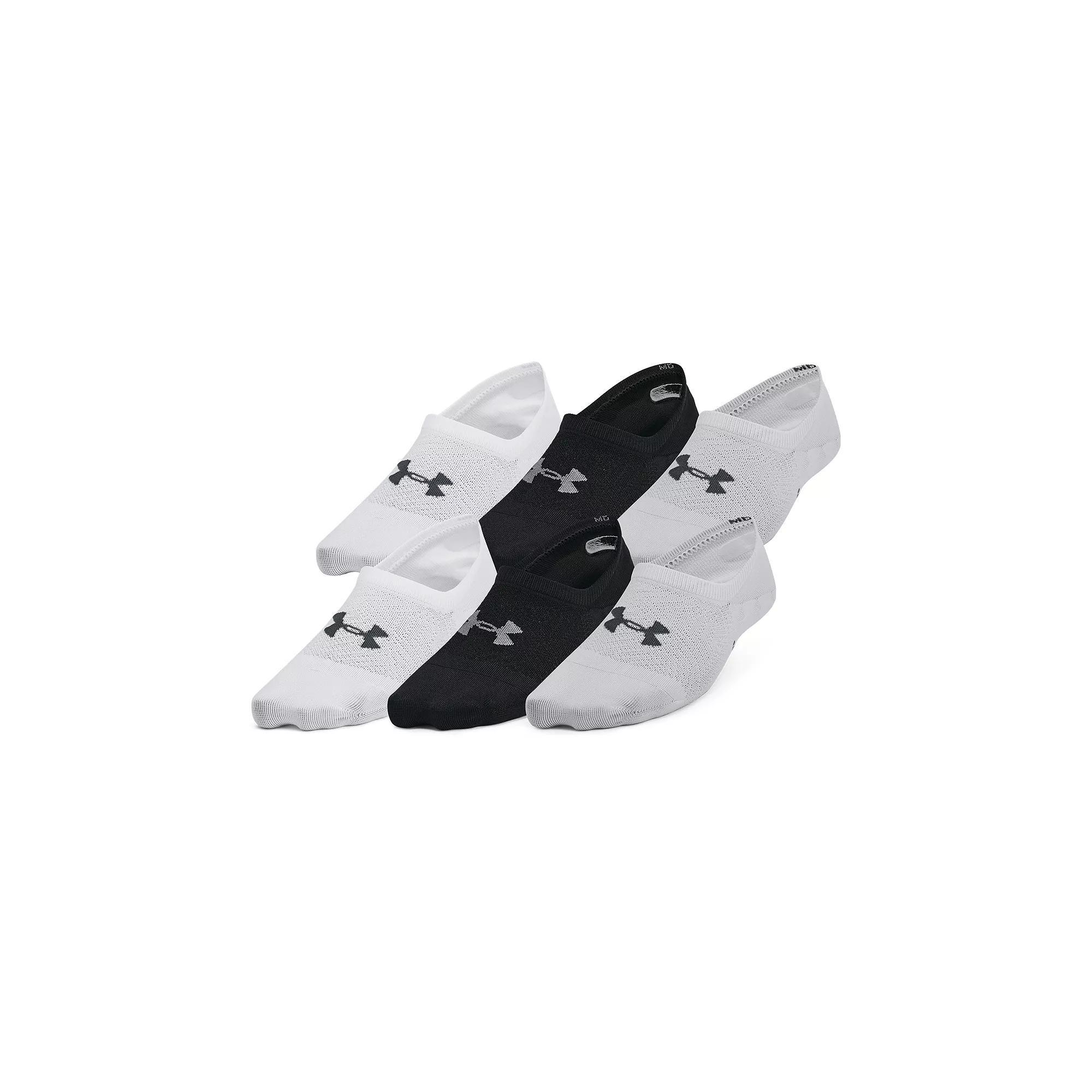 Women's Under Armour 6-Pack Breathe Lite Socks, Size: Medium, Gray Gray Castlerock Product Image