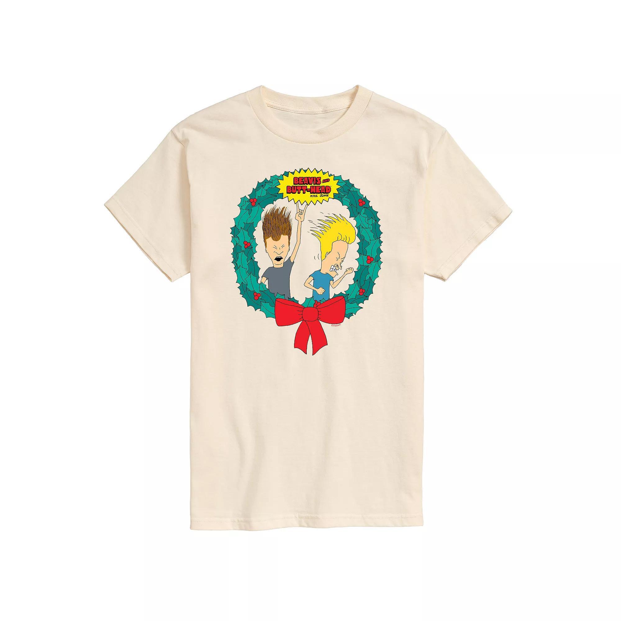 Mens Beavis And Butthead Rockin Wreath Tee Product Image