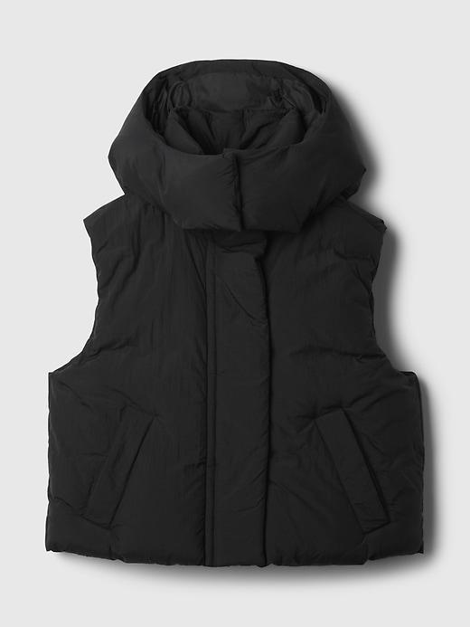 Cropped Duvet Wrap Puffer Vest Product Image