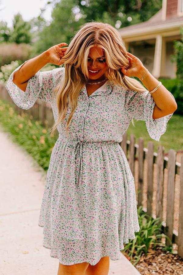 Headed Down Memory Lane Dress In Mint Curves Product Image