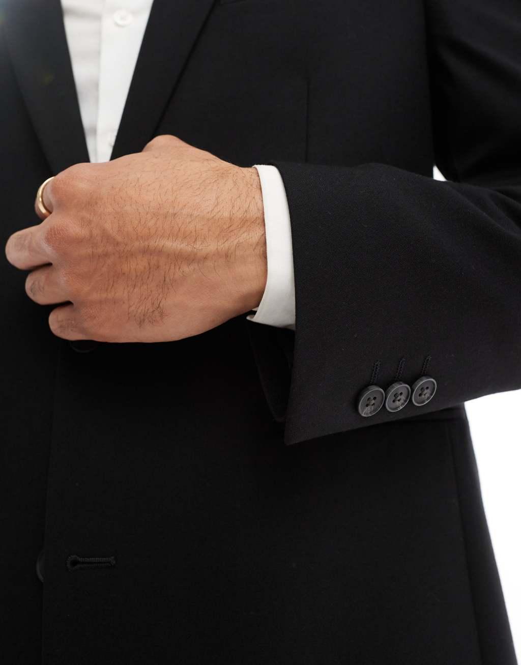 ASOS DESIGN regular suit jacket in black Product Image